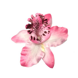 White Pink Summer Orchid Small Hair Flower Clip