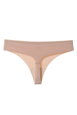 Seamless Laser Cut  Moisture Wicking Lined Barely There Thong 