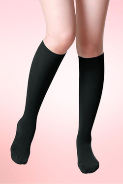Black Plain Over the Knee Socks Black Plain Over the Knee Socks