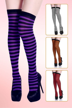 stripe over the knee socks for women. stripe over the knee socks for women.