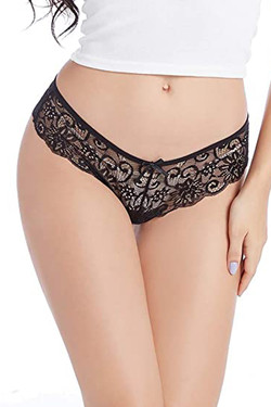 Adrianna Low Rise Scallop Lace Cheeky Brazilian Panty