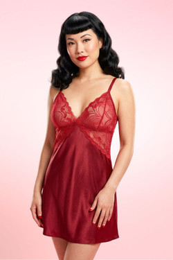 Gilian Lace and Satin Night Dress.