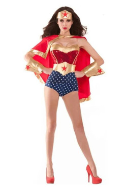 Retro Wonder Woman Heroine Teddy Costume