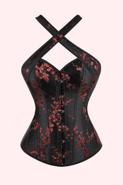 Mireille Halter Cross Oriental Bustier Top