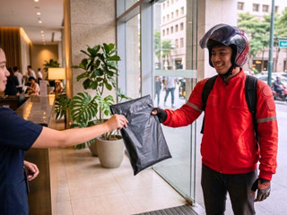 Rider receiving package