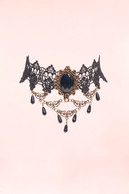 Morgana Victorian Lace Choker Necklace.