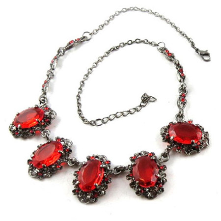 Scarlett Ruby Red Gem Necklace