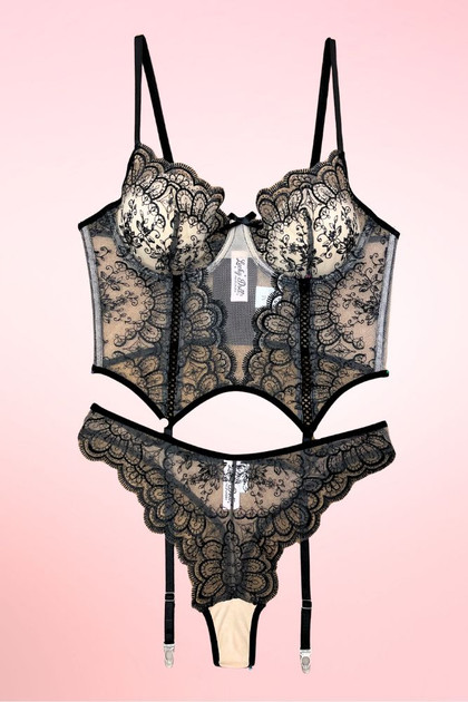 Priscilla lace corset lingerie.