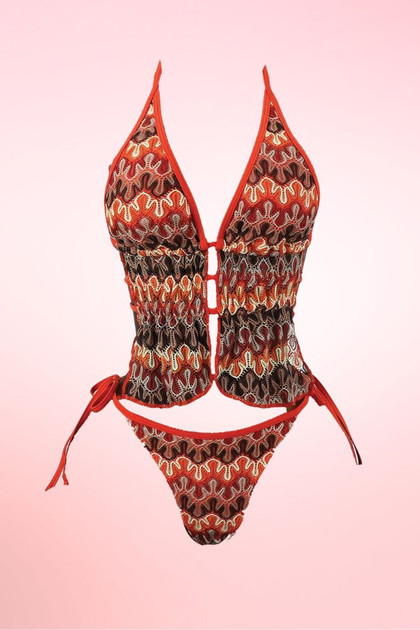 Moana Orange Tankini Two Piece Swimsuit