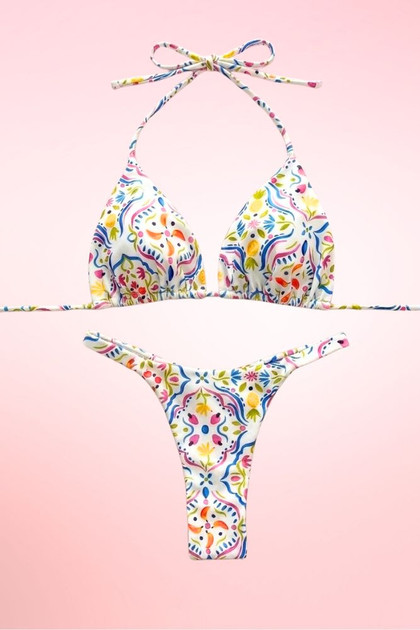 Floral Thong Bikini