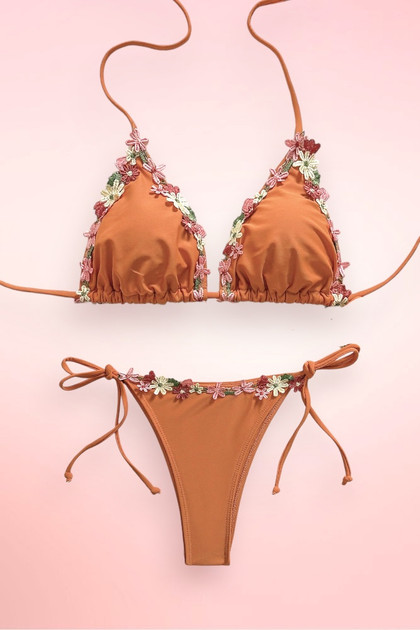 Floral Two Piece Swimsuit.