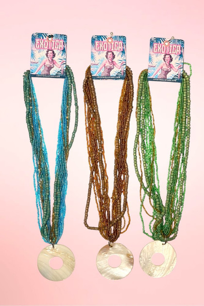 Solstice Mother of Pearl Multi Layer Beaded Necklace