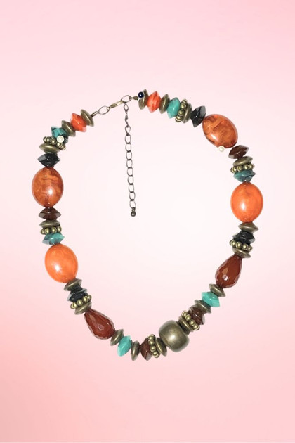 Aztec amber necklace.