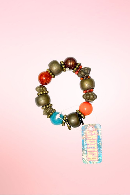 Amber Vintage Stretchy Bracelet.