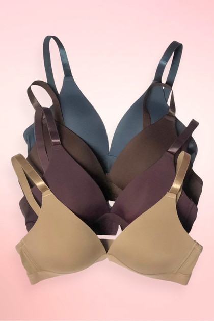 seamless wireless triangle cup T-shirt bra.