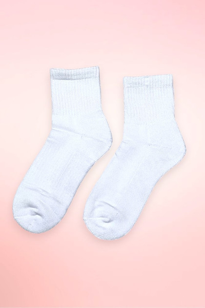 white crew socks.