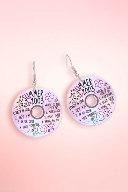90s CD Summer Playlist Acrylic Earrings