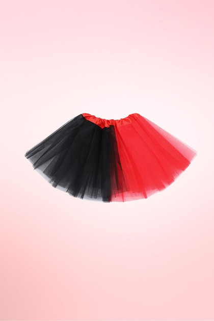 Red and Black Petticoat Tulle Tutu Skirt