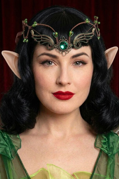 Forest Elf Ears and Vine Headband Set