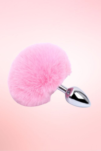 pink bunny tail anal plug.