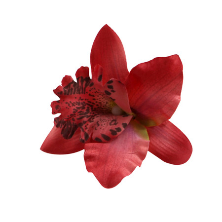 Red Summer Orchid Small Hair Flower Clip