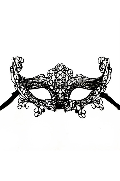 Simone Gothic Embroidered Masquerade Venetian Eye Mask