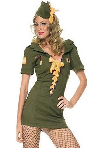 Drill Sergeant Army Babe Costume