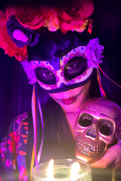 Dia Delos Muertos Day of the Dead Venetian Mask