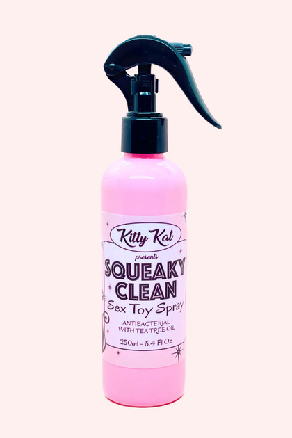 250ml Kitty Kat Squeaky Clean Anti Bacterial Sex toy Spray with Tea Tree Oil