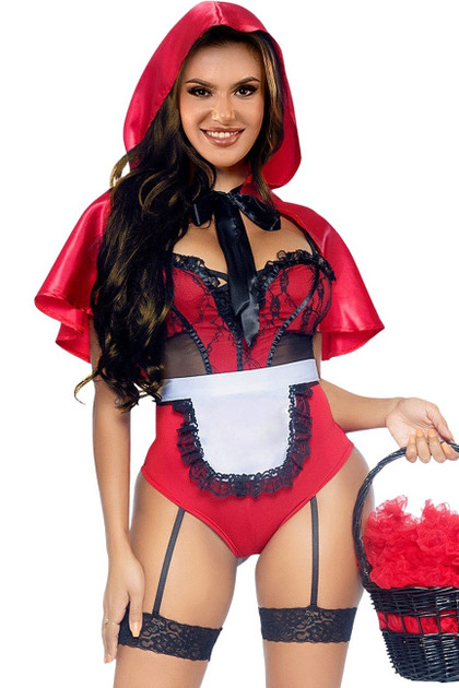 Little Ruby Red Riding Hood Teddy Costume Lingerie