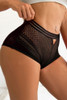 Milena Plus Size Black Retro High Waist Panty