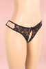 black plus size crotchless panty