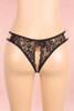 black plus size crotchless panty