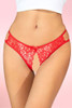 red crotchless panty.