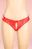 red lace plus size open crotch panty