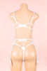 Madeline Plus Size White Bra Garter Belt Lingerie Set