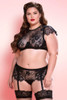 Dorian Black Lace Lingerie Set with Garter Belt.
