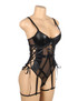 Danica Black Vinyl Garter Teddy