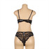 Alison Plus Size Black Lace Bra and Panty Set