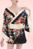 Black Japanese Satin kimono 