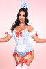 Seductive Bunny Costume Bodysuit Garter Set