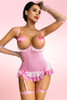 pink cupless garter nighties.