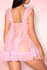 Romy Pink Sheer Babydoll Dress