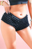 Black Retro Rumba Ruffle Boyshort Panty