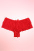 Red Retro Rumba Ruffle  Plus Size Boyshort Panty