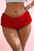 Red Retro Rumba Ruffle Boyshort Panty