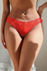 Nadia Red Lace Plus Size Crotchless Panty
