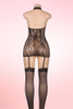 Roberta Black Halter Garter BodyStockings