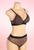 Zia Leopard Sheer Bra and Panty Set