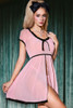 Selma pink babydoll with sleeves.